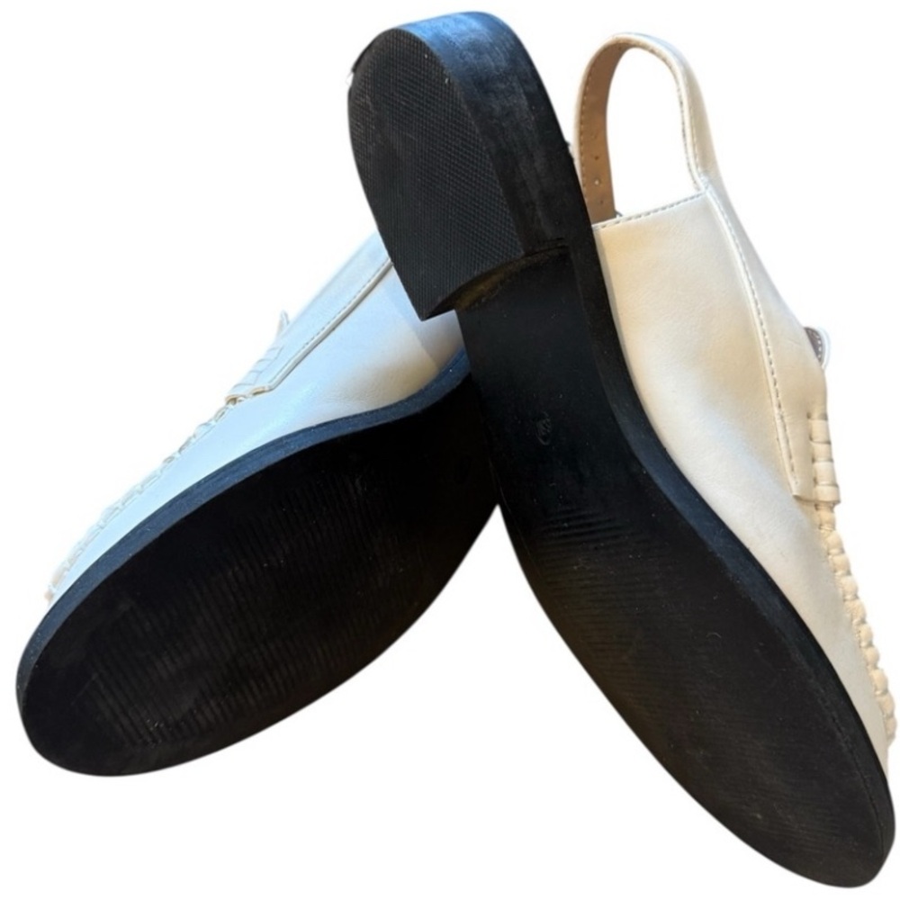 Sincerely Jules NWOT Sling Back White Penney Loafers - Picture 4 of 8